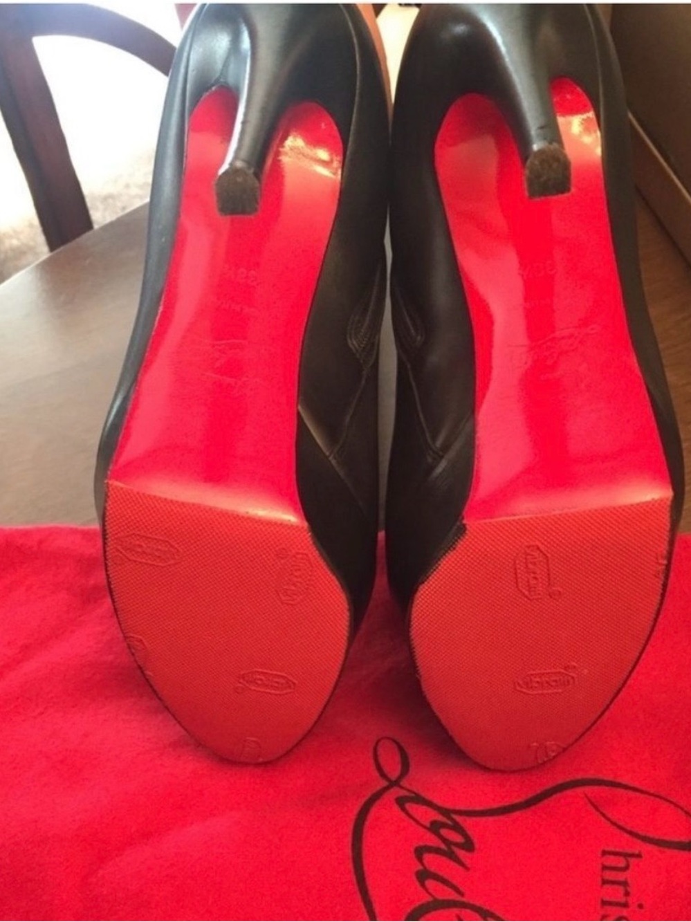 Christian Louboutin Black Bianca Botta Platform Boot 38.5 - Picture 6 of 9
